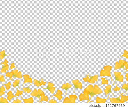 水彩銀杏框 | 優雅的設計材料，給人一種日本秋天的感覺 131767489