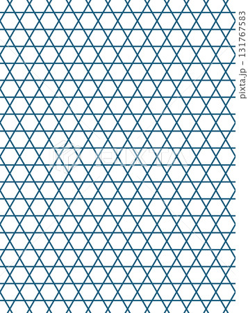 藍色の六角籠目の背景 131767583