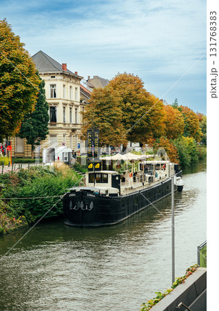 Ghent, Belgium - October 3, 2025 - Autumn day in Historical center of Ghent Ghent, Belgium - October 3, 2025 - Autumn day in Historical center of Ghent 131768383