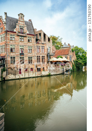 Ghent, Belgium - October 3, 2025 - Autumn day in Historical center of Ghent Ghent, Belgium - October 3, 2025 - Autumn day in Historical center of Ghent 131768390