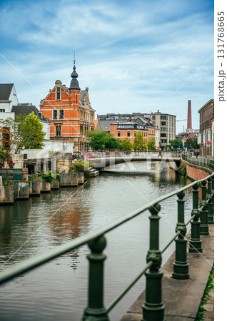Ghent, Belgium - October 3, 2025 - Autumn day in Historical center of Ghent 131768665