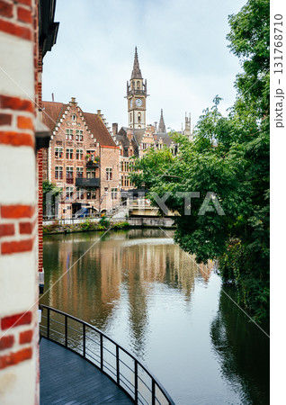 Ghent, Belgium - October 3, 2025 - Autumn day in Historical center of Ghent Ghent, Belgium - October 3, 2025 - Autumn day in Historical center of Ghent 131768710