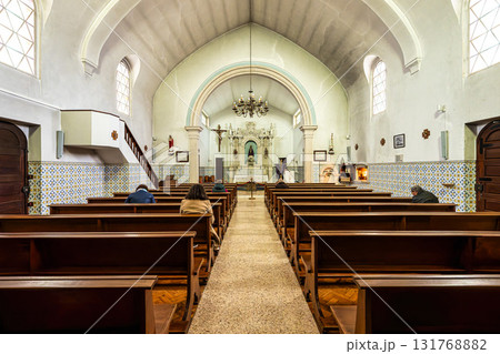 Fatima, Portugal - Mar 10, 2025: Interior of the Sanctuary of Our Lady of the Nettle in Fatima, Portugal 131768882