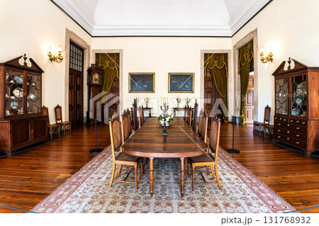 Mafra, Portugal - Apr 11, 2025: Interior of the Mafra National Palace at Mafra, Portugal. 131768932