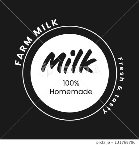 The design highlights fresh, homemade milk from eco-friendly farms, showcasing the importance of sustainable practices. The design highlights fresh, homemade milk from eco-friendly farms, showcasing the importance of sustainable practices. 131769786