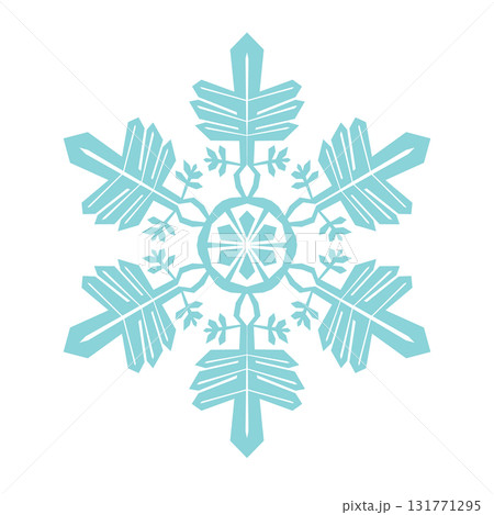 青い雪の結晶アイコン 青い雪の結晶アイコン 131771295