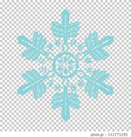 青い雪の結晶アイコン 青い雪の結晶アイコン 131771295