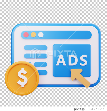 3D Online Paid Advertising Interface 131771353