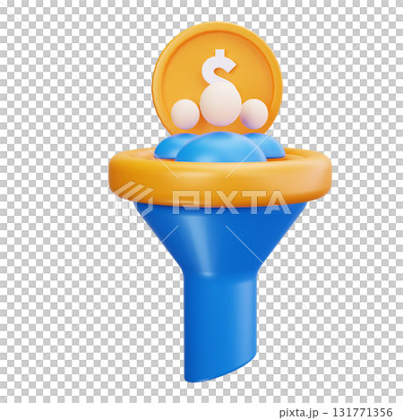 3D Marketing Funnel Conversion Strategy 3D Marketing Funnel Conversion Strategy 131771356