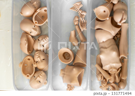 Silicone doll parts including faces, hands and 131771494