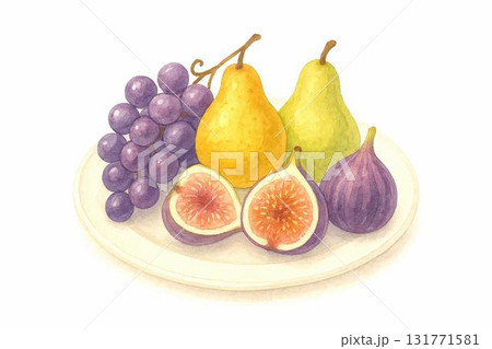 秋の味覚イラストセット かぼちゃ・栗・きのこ・果物などの水彩フレーム素材 秋の味覚イラストセット かぼちゃ・栗・きのこ・果物などの水彩フレーム素材 131771581