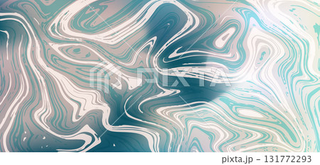 Abstract pastel light creamy pink, white and muted aquamarine blue vibrant mesh gradient background with overlay marble texture. Soft wavy trendy y2k concept for ui design, banner, calm poster 131772293