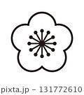 梅の花のイラスト（線） 131772610