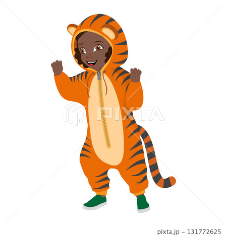 3D Isometric Flat Vector Illustration of cute Pajamas For Kids, Childrens Animal-themed Outfit for Dress-Up and Costume Play. Item 3 131772625
