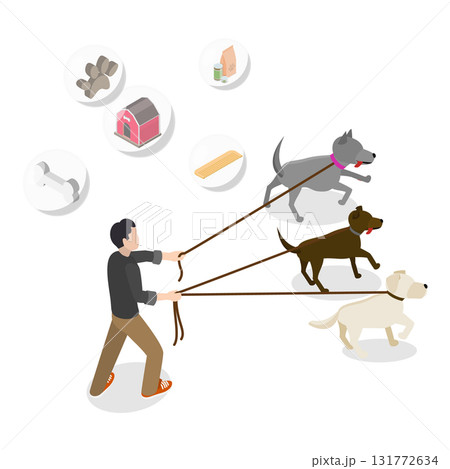 3D Isometric Flat Vector Illustration of Vet Services, Pet Caring, Helping and Rescuing. Item 2 3D Isometric Flat Vector Illustration of Vet Services, Pet Caring, Helping and Rescuing. Item 2 131772634