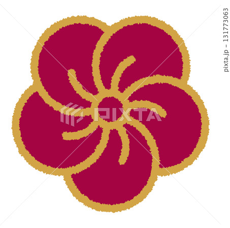 シンプルな梅の花のイラスト-3-1-pink1 シンプルな梅の花のイラスト-3-1-pink1 131773063