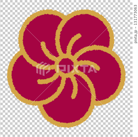 シンプルな梅の花のイラスト-3-1-pink1 シンプルな梅の花のイラスト-3-1-pink1 131773063