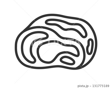 生の、豚肉ブロックのアイコン(線画)のイラスト 生の、豚肉ブロックのアイコン(線画)のイラスト 131773189