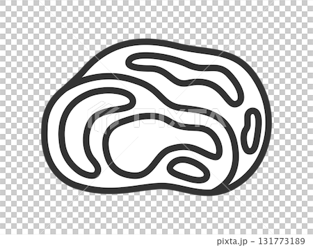 生の、豚肉ブロックのアイコン(線画)のイラスト 生の、豚肉ブロックのアイコン(線画)のイラスト 131773189