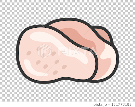 生雞大腿圖示插圖(線條畫顏色) 生雞大腿圖示插圖(線條畫顏色) 131773195