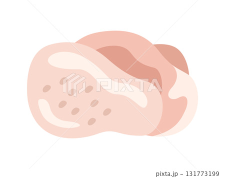生の、鶏もも肉のアイコンのイラスト 131773199