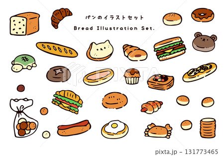 パンのイラストセット 131773465
