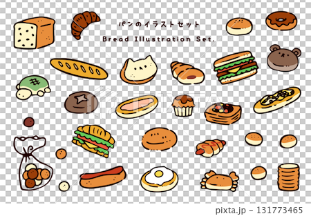 パンのイラストセット 131773465