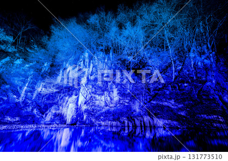 埼玉・秩父　三十槌の氷柱　ライトアップ 131773510