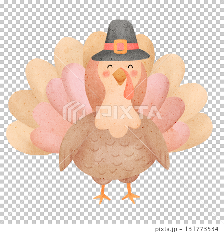 cute turkey with hat cute turkey with hat 131773534