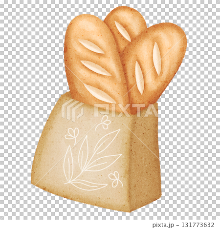 tasty croissant in a paper box 131773632