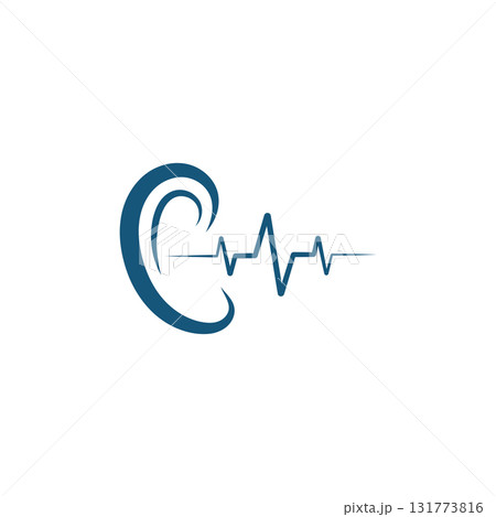 ear hearing logo template vector 131773816