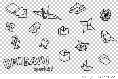 Origami illustration (line) 131774122