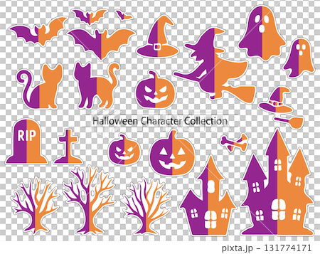 萬聖節剪影字符集 131774171