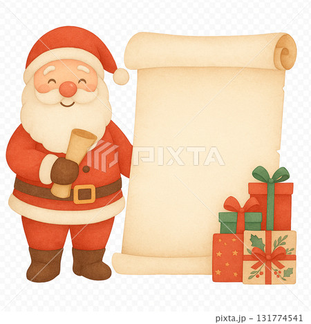プレゼント箱を持ったサンタクロース プレゼント箱を持ったサンタクロース 131774541