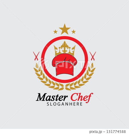 Master Chef Logo Design Vector Illustration 131774588