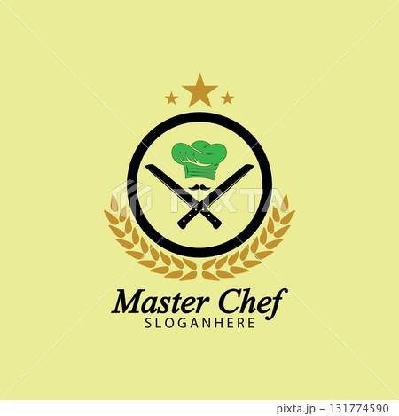 Master Chef Logo Design Vector Illustration 131774590