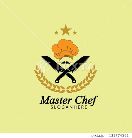 Master Chef Logo Design Vector Illustration Master Chef Logo Design Vector Illustration 131774591