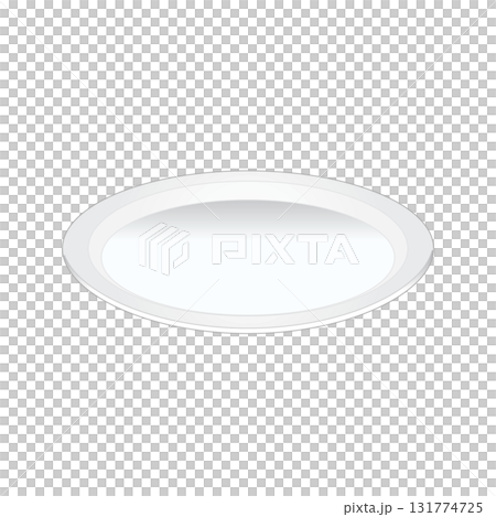 白色圓盤的插圖 131774725