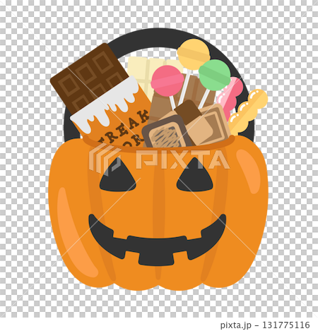 Halloween candy bucket illustration 131775116
