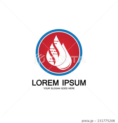 Blood DNA genetic icon sign logo 131775206