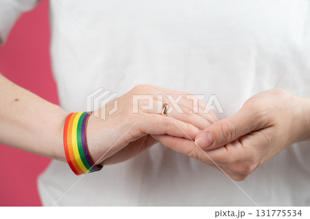 Celebrating Love and Diversity with Rainbow Symbolism.  131775534