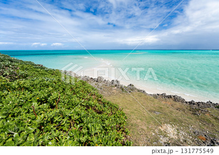 宮古島の池間大橋狩俣駐車場から見える海 宮古島の池間大橋狩俣駐車場から見える海 131775549