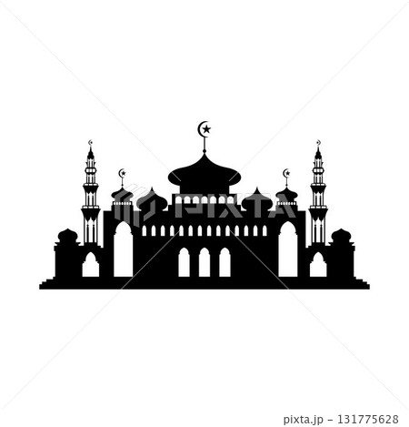 Mosque icon vector Illustration design template Mosque icon vector Illustration design template 131775628