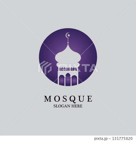 Mosque icon vector Illustration design template Mosque icon vector Illustration design template 131775820