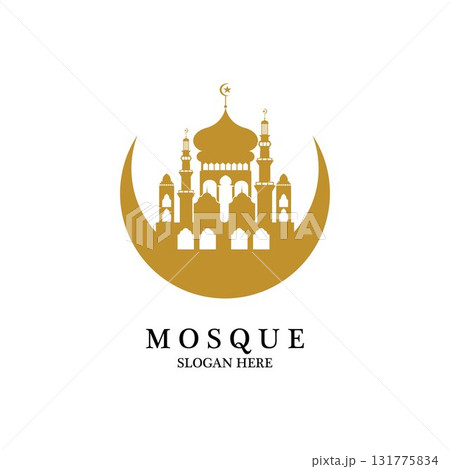 Mosque icon vector Illustration design template Mosque icon vector Illustration design template 131775834