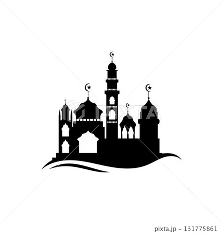 Mosque icon vector Illustration design template Mosque icon vector Illustration design template 131775861