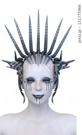 女性ヴァンパイアの顔クローズアップ 131775966