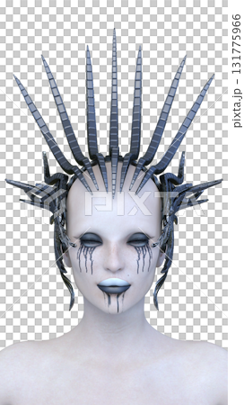 女吸血鬼臉部特寫 女吸血鬼臉部特寫 131775966