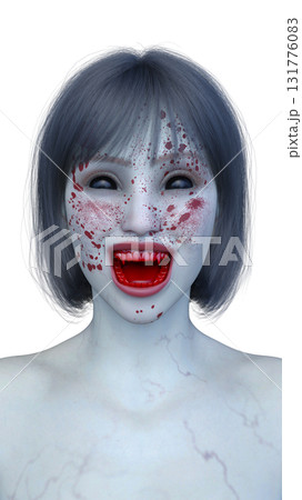 女性ゾンビの顔 131776083