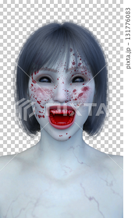 女性ゾンビの顔 131776083